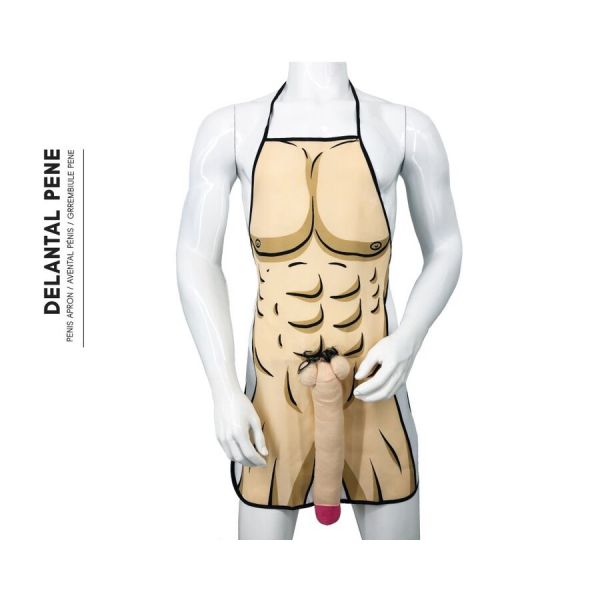 Diablo Picante Avental de Pénis 3D Muscular e Ousado