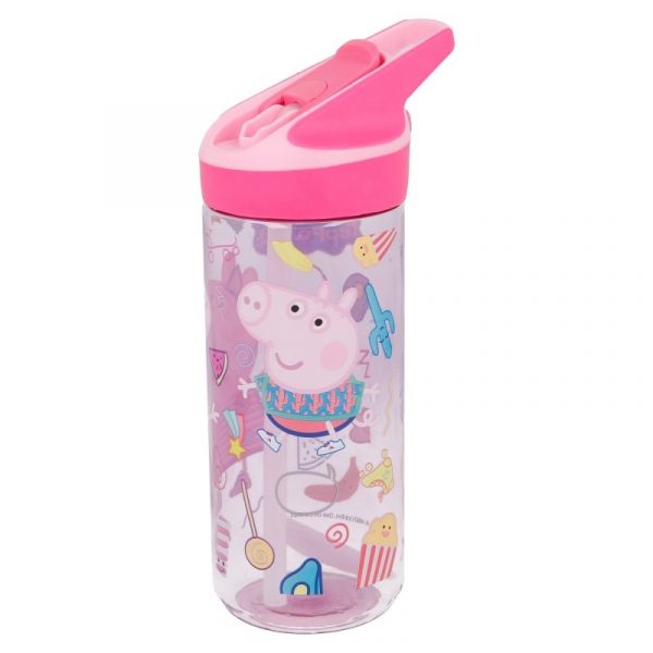 Air Val Peppa Pig Garrafa Com Palhinha Tritan 620ml