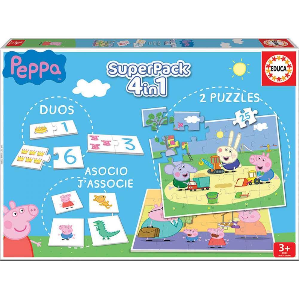 Educa Jogo Superpack 4 em 1 - Porquinha Peppa - 16229