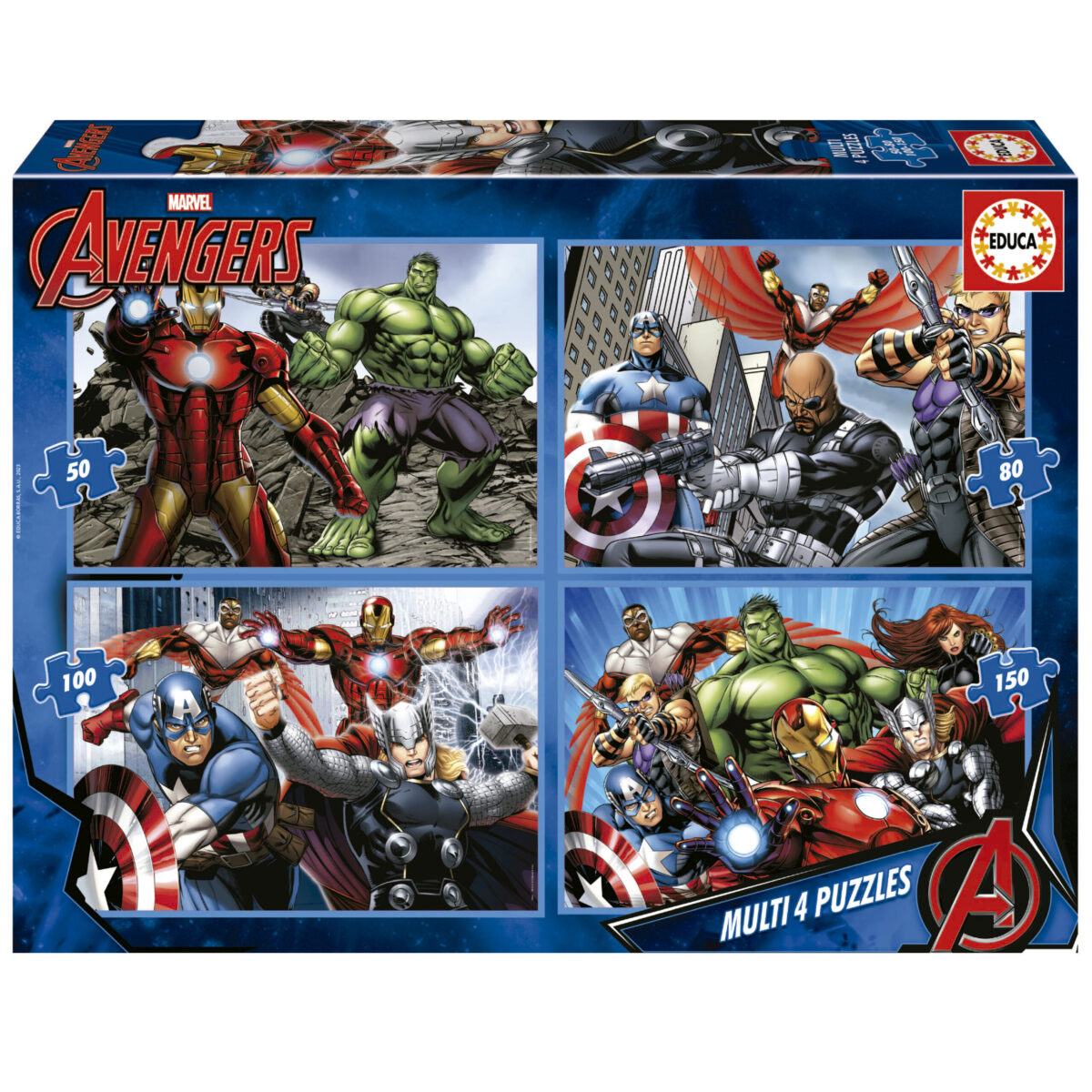 Multi 4 puzzles Avengers Educa