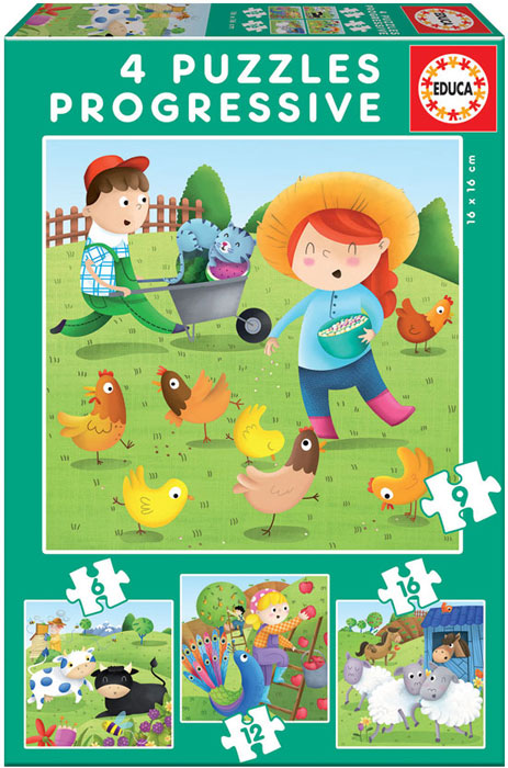 Puzzle Progressivo Animais da Quinta