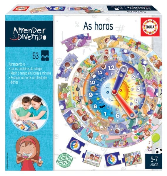 Jogo educativo aprender as Horas 5-7 anos
