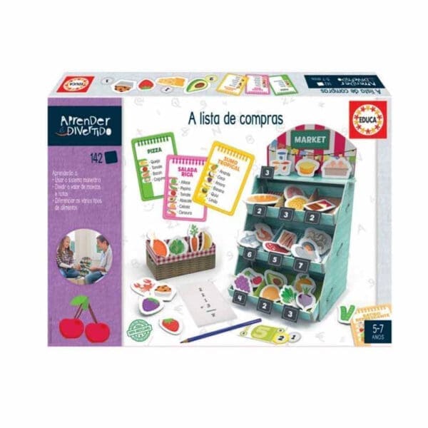 Jogo educativo a Lista de Compras português