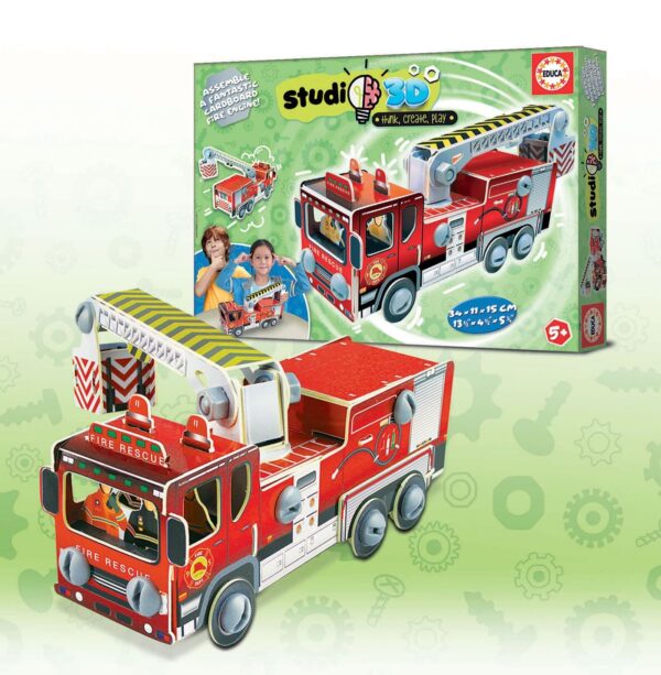 Puzzle Camião Bombeiros Studio 3D 5+