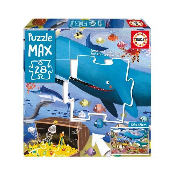Educa Puzzle 28 Peças Max: Animais do Mar - 19956