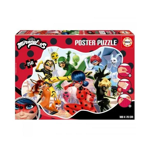 Educa Puzzle 250 Peças, Poster Ladybug - 19970