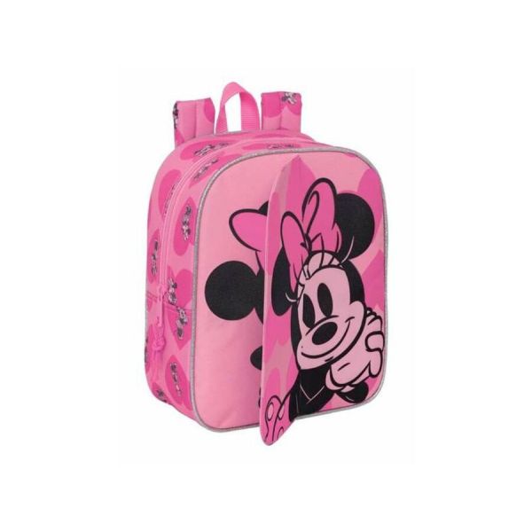 Disney Mochila Infantil "Loving" Frente Reversível 27cm Minnie