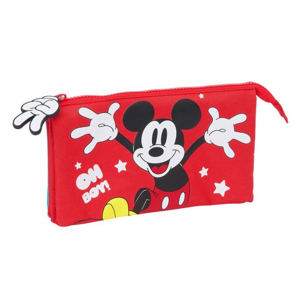 Disney Estojo Escolar Mickey Mouse Fantastic 2024 Triplo