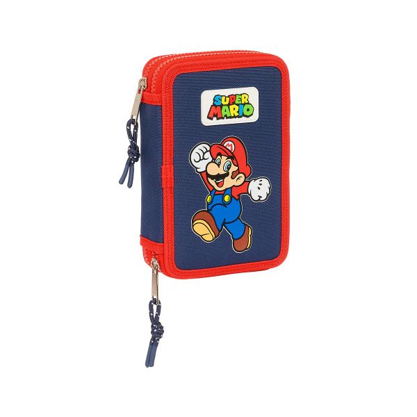 Safta Estojo Duplo Completo Super Mario