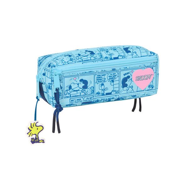 Safta Estojo Escolar 3 Compartimentos Amor Snoopy