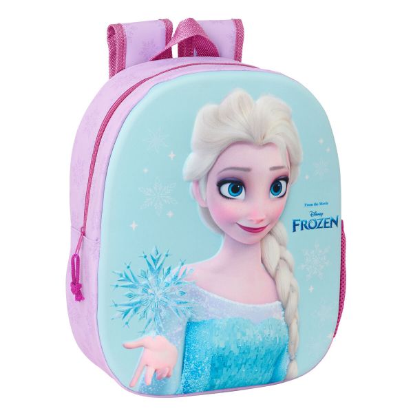 Safta Mochila Frozen 3D 33cm Rosa e Azul Celeste