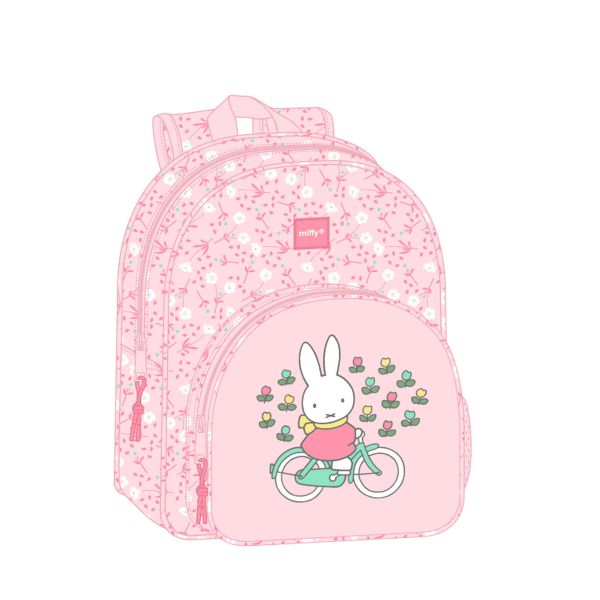Safta Mochila Miffy Flores Bicicleta 10L Multicolor