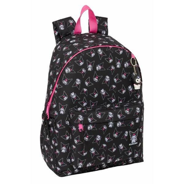 Safta Mochila Kuromi Hello Kitty 31x43x13 cm Preto Fúcsia