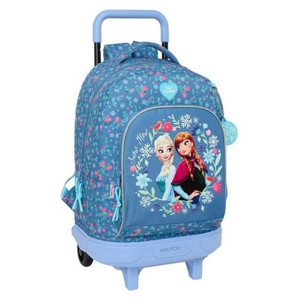 Frozen Mochila Escolar Rodas 33 x 45 x 22 cm / 33L Azul e Multicolor