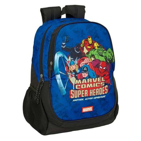 Safta Mochila Escolar Marvel Avengers 22.5L Azul e Preto