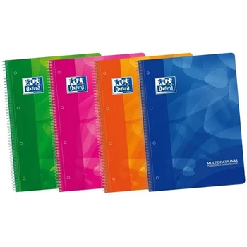 Caderno Espiral A4 Quadriculado Oxford Lagoon Sortido