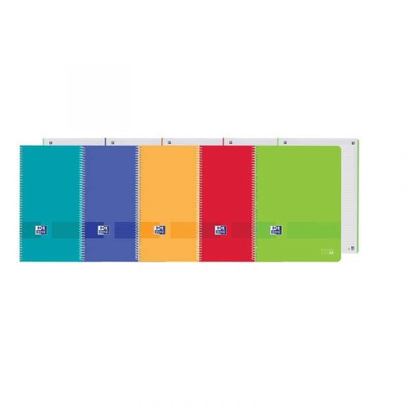 Oxford Caderno Pautado A4 Espiral 80 Folhas Cores Vivas