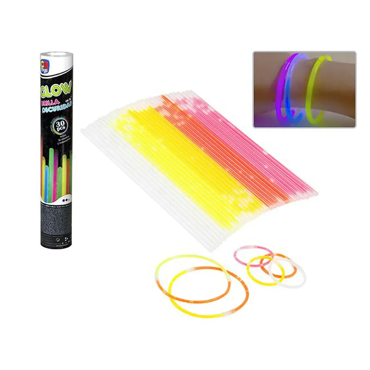 Pulseiras Fluorescentes - Pack 30