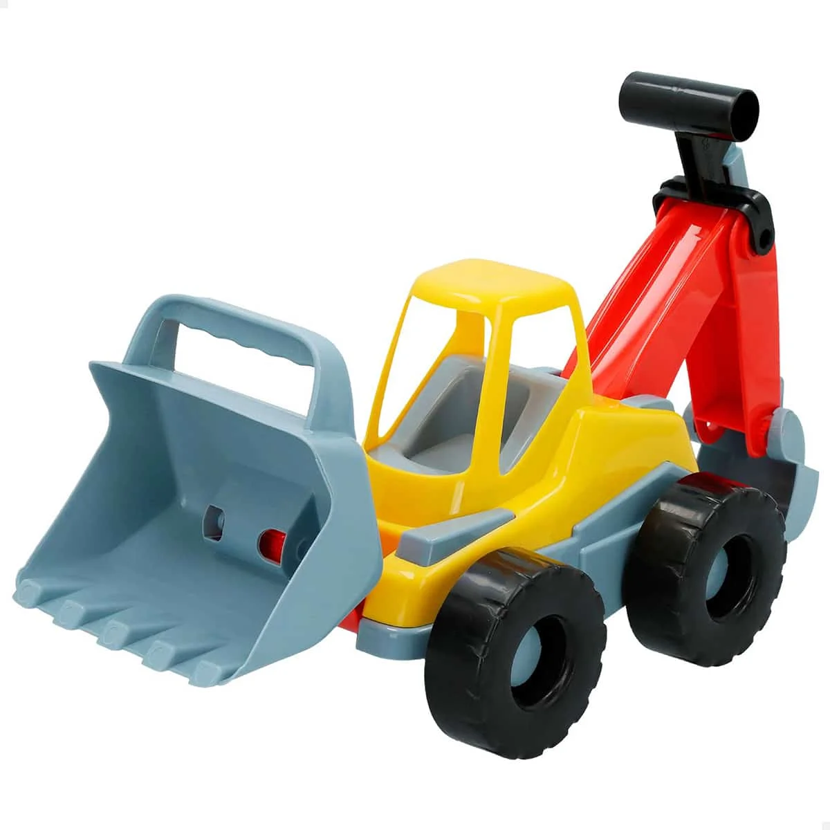 Escavadora de Praia Plástico 40 cm com Pá Frontal e Retroescavadora Color Beach