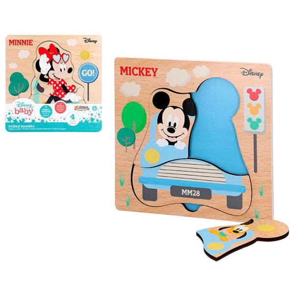 Woomax Puzzle Madera Mickey Minnie Disney Surtido - 8412842487116