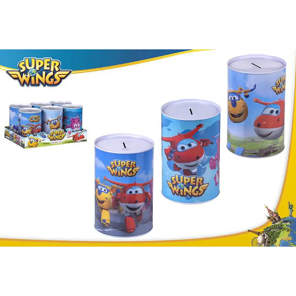 Mealheiro Metálico Super Wings