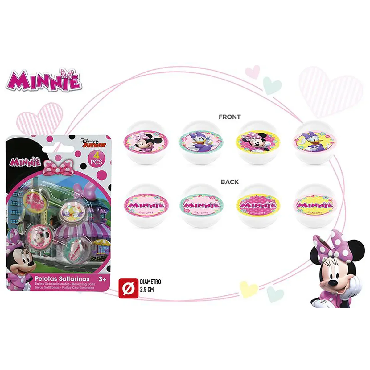 Conjunto 4 Bolas Saltitonas - Minnie