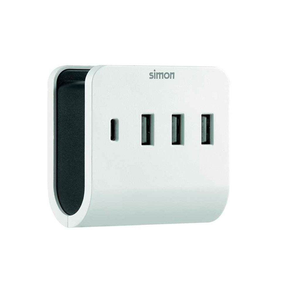 3 usb a + 1 usb c 16 a adaptador com suporte para smartphone