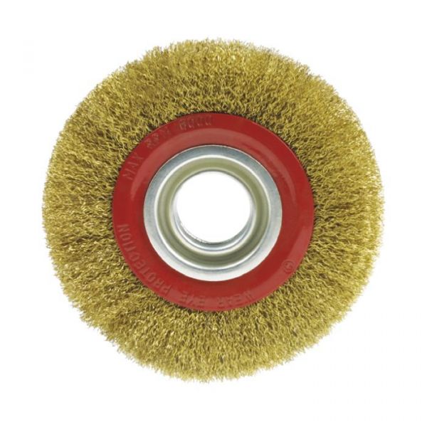 Amig Escova Circular Arame Latonado, Eixo 13-16-20-22-26, 4H X 250 X 0,3 X 50 mm Mod. 34220