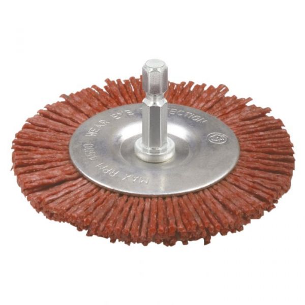 Amig Escova Circular Nylon Abrasivo, Espigão 6mm, 100 X 80 mm Mod. 34630