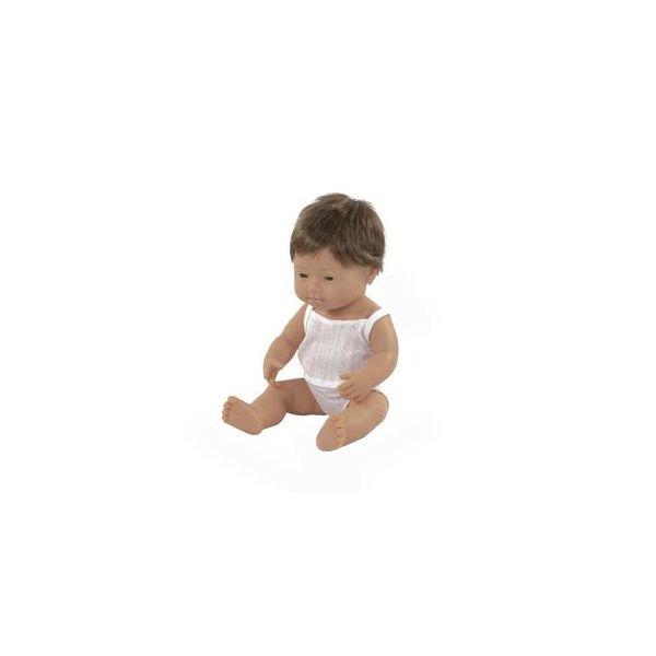 Boneco Síndrome de Down Cabelo Castanho