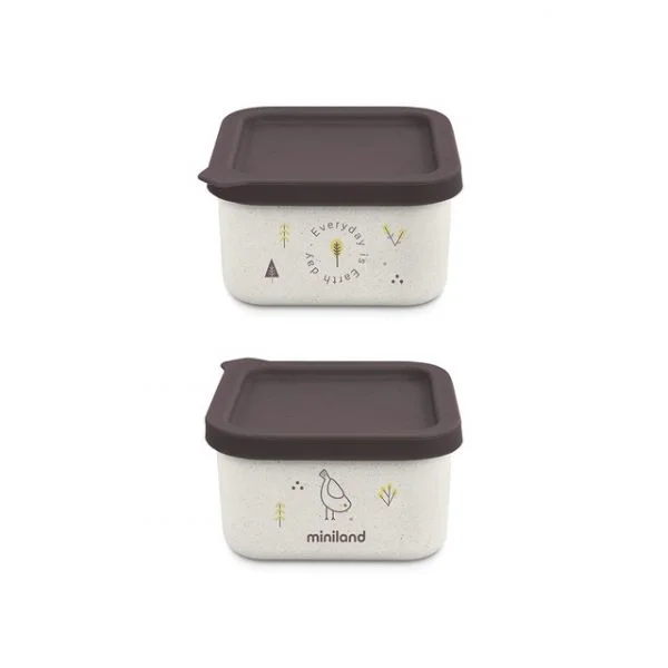 Miniland Recipiente para Conservar Alimentos ECO Naturset Chick 2 Unid.