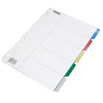 Separadores A4 Plastico 10Un Cores Sortidas x 2un