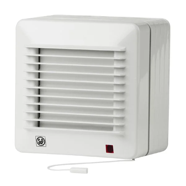 S&P Extrator de Casa de Banho EDM 100 VM Branco 100mm
