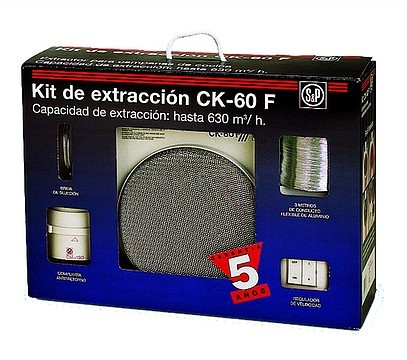 Extrator Cozinha S&P CK 60 F | 625m³/h, 59 dB, 160W