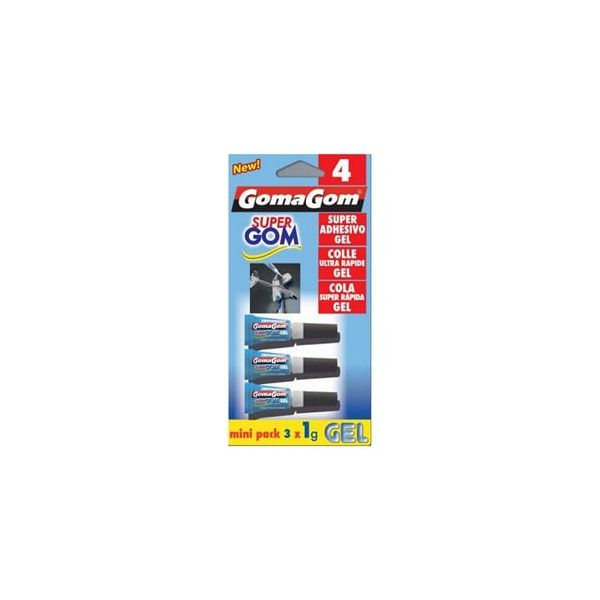 GomaGom Cola Rápida Gel Instantânea 1g Mini Pack Blister 3 unidades - 107399704