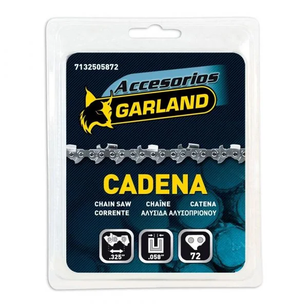 Garland Corrente de Motosserra 3/8" 0.058" 72 Elos 50 cm