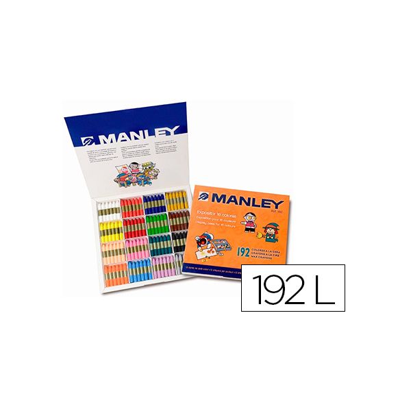 Manley Caixa 192 de Cera 16 Cores - MNC00192