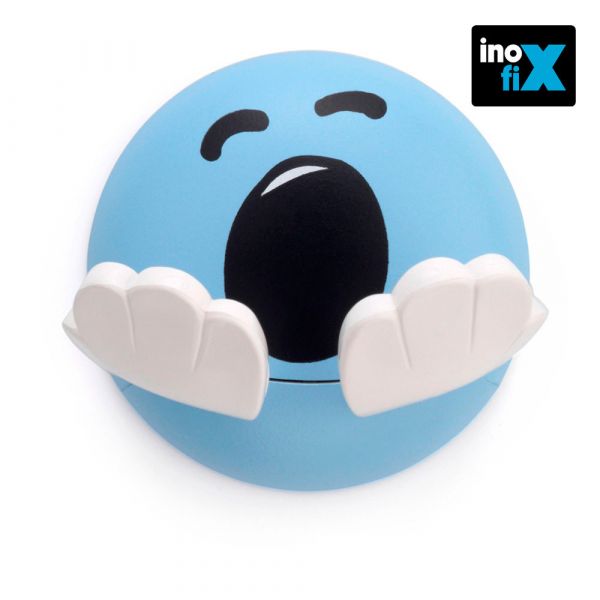 Inofix Cabide Infantil Adesivo Modelo Cara Azul