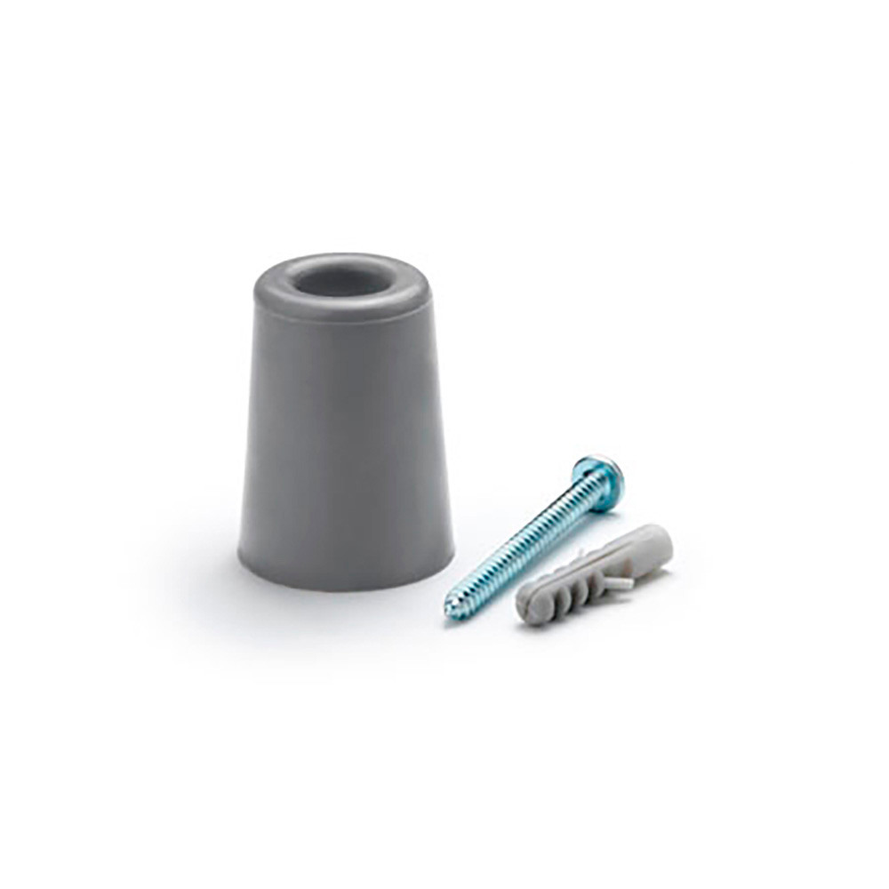 Batente de porta alta de borracha cinza (blister) inofix