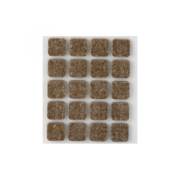 Feltro Adesivo Castanho kit20 17x17mm - 1160440040