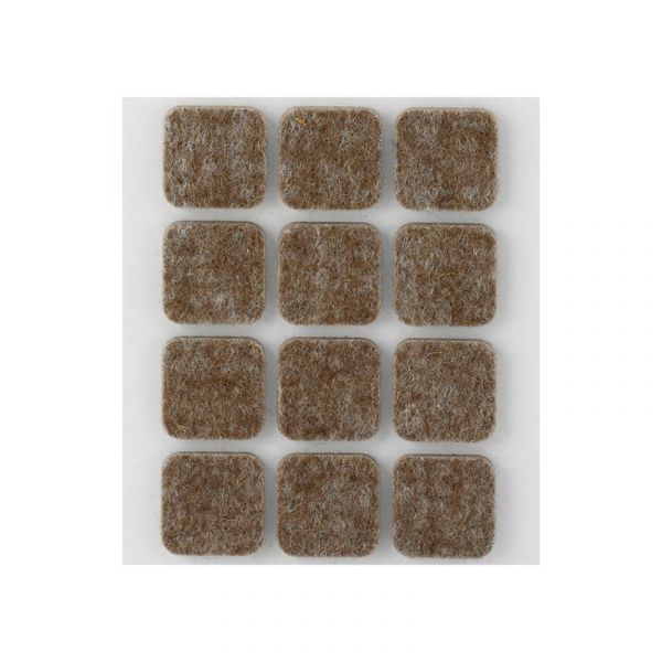 Feltro Adesivo Castanho kit12 22x22mm - 1160440041