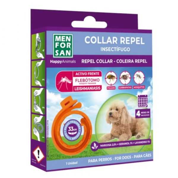 Menforsan Coleira Repelente para Cães Pequenos 33 cm
