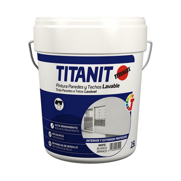 Titanlux Pintura Lavável Mate Branco 15L 29190015