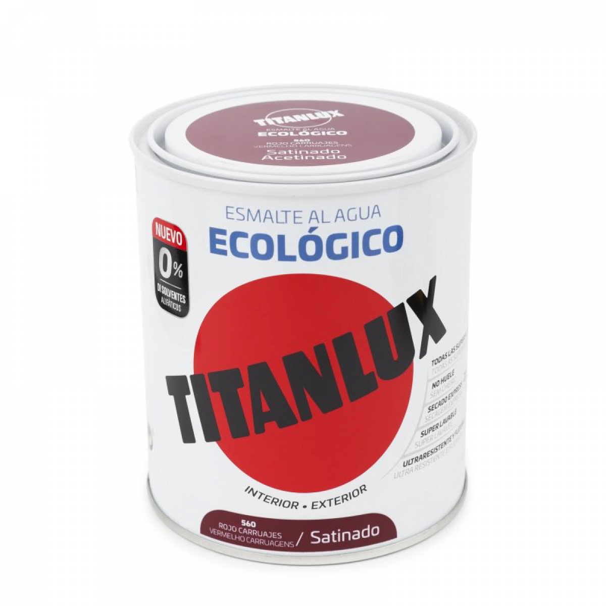 Titan Titanlux Eco Satinado Rojo Carruaje 750ML