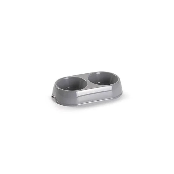 PlasticForte Comedouro Duplo Pequeno 25,5x14x5cm