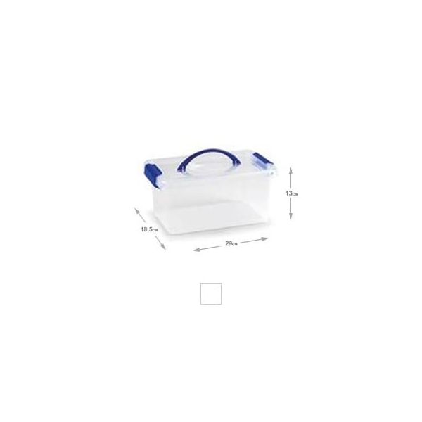 PlasticForte Caixa Arrumação Plástico 4L 29x18,5x13cm 6 Unidades