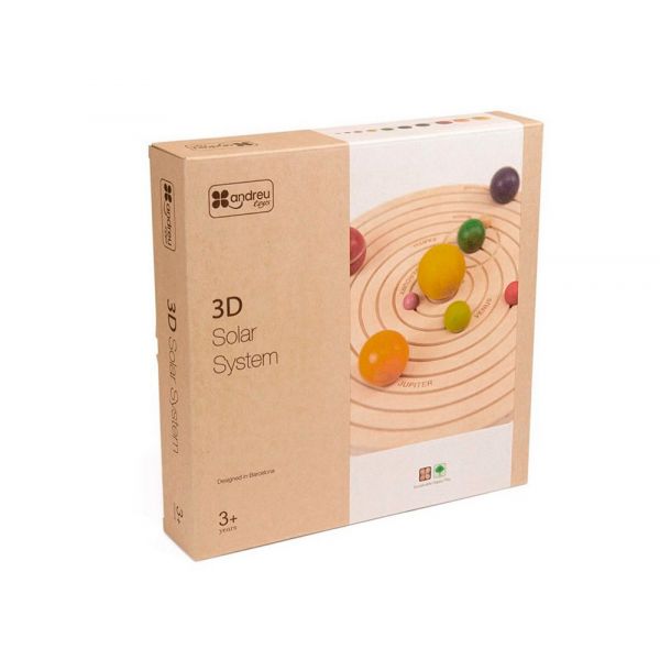 Andreu Toys Jogo Didático Sistema Solar 3d Madeira 65x310x310 mm