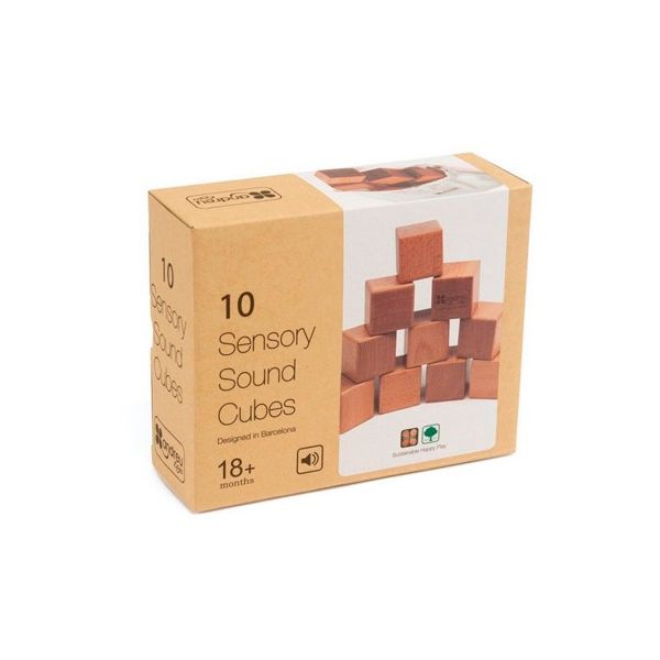 Andreu Toys Jogo Didático 10 Cubos Sensoriais com Som Madeira 72x168x210 mm