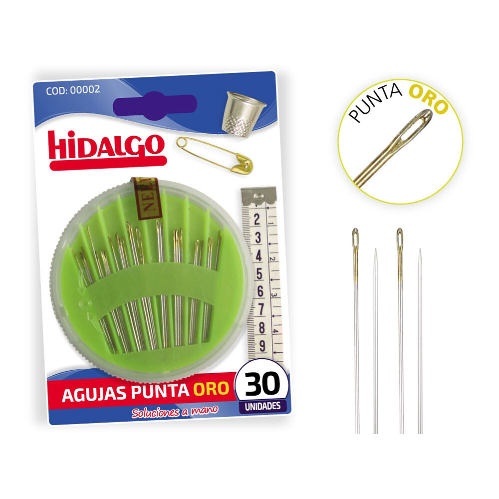 Blíster 30 agulhas ponta ouro extra hidalgo modelos variados