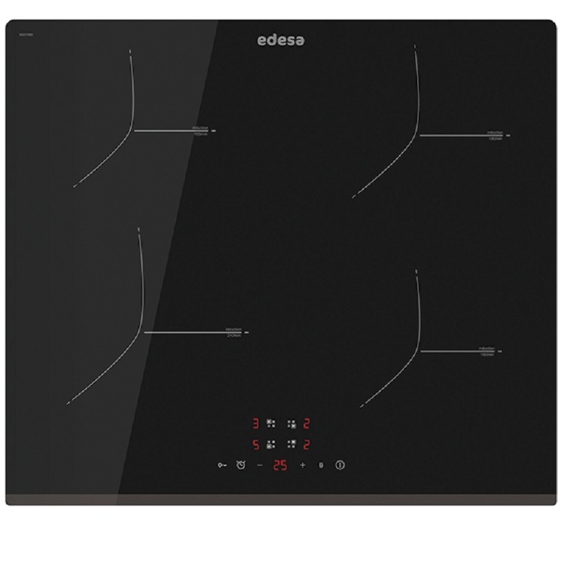 Placa de Indução Edesa EIT6422 B/C | 4 Zonas, Touch, 7 kW